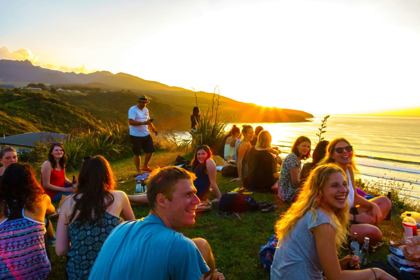 Sunset gathering with the Osaka nomad community